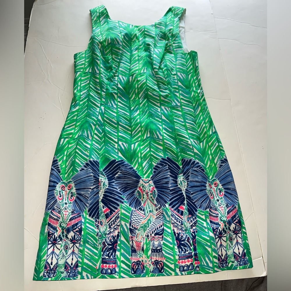 Lilly Pulitzer Toucan Green Mika Shift Dress Size 4